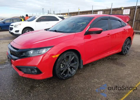 2020 Honda Civic Sport z USA, uszkodzony, nr VIN 2HGFC2F80LH576103